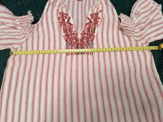 Blusa Verano Algodón 100 % Rayas Rojas