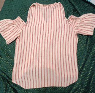 Blusa Verano Algodón 100 % Rayas Rojas
