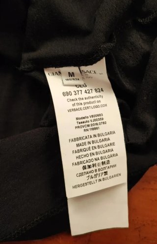Maglietta Versace Uomo Nero Giallo
