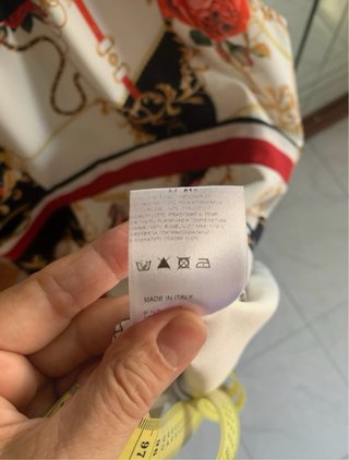 Vestito elegante fantasia floreale e catene