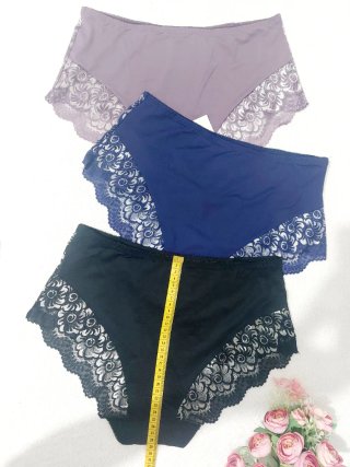 Pack 3 Bragas Encaje Talla XXL