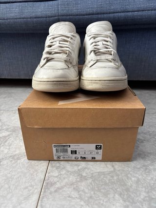 Zapatillas Veja V-12 Blancas y Verde Oliva