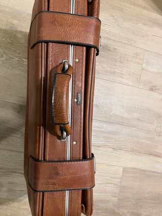 Maleta vintage cuero marrón estilo clásico