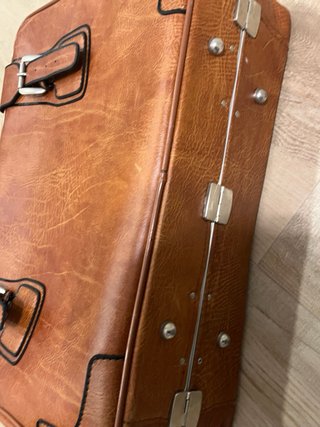 Maleta vintage cuero marrón estilo clásico