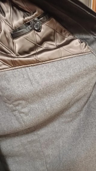 Cappotto uomo in pelle nero taglia 52