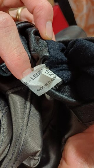 Cappotto uomo in pelle nero taglia 52