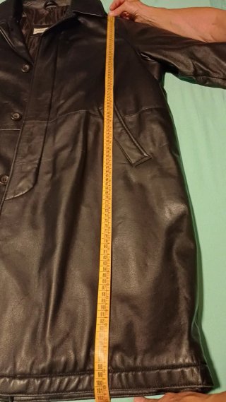 Cappotto uomo in pelle nero taglia 52