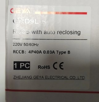 Interruptor Diferencial Trifásico GEYA GRD9L-R
