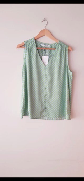 Blusa Sfera Verde Lunares Talla XL