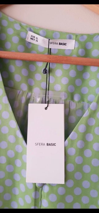 Blusa Sfera Verde Lunares Talla XL
