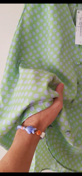 Blusa Sfera Verde Lunares Talla XL