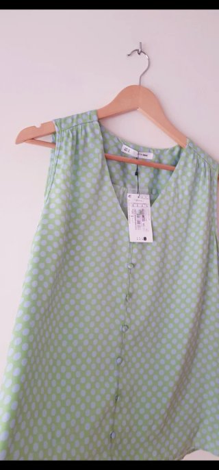 Blusa Sfera Verde Lunares Talla XL