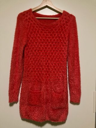 Vestido mini o jersey maxi rojo