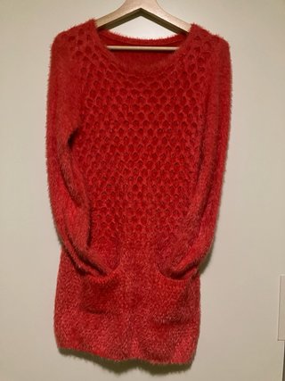 Vestido mini o jersey maxi rojo