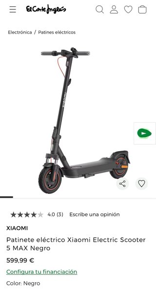 Patinete Xiaomi 5 Max con seguro a todo riesgo