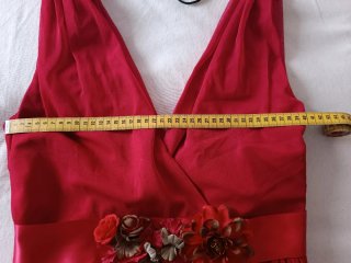 Vestido largo fiesta con flores