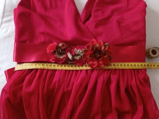 Vestido largo fiesta con flores