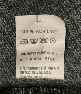Mini Vestido / Maxi Jersey Cuello Alto Gris