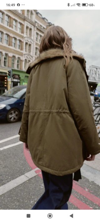 Parka Zara acolchada interior pelo