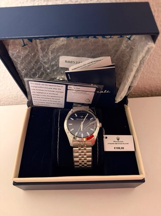 Reloj Maserati Azul y Plateado