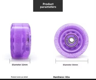 Ruedas Patines Quads Moradas Brillantes