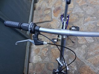 Bicicleta plegable azul