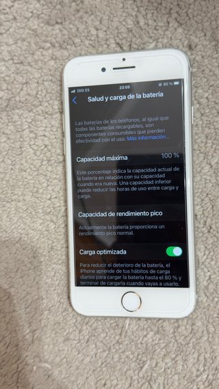 iPhone 8 Blanco Plata 100% de batería
