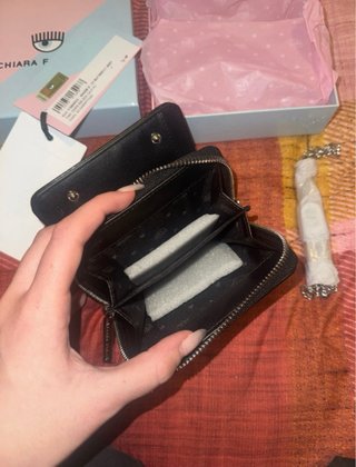 Borsa/Portafoglio Chiara Ferragni farfalla nero