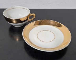 JUEGO DE TAZAS Y PLATOS CAFÉ  (12 PIEZAS) AÑOS 50