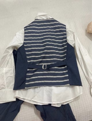 Completo elegante uomo blu e bianco