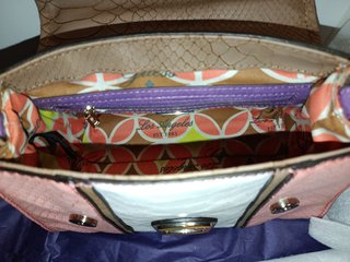 Bolso Guess Piel Serpiente Morado Marrón
