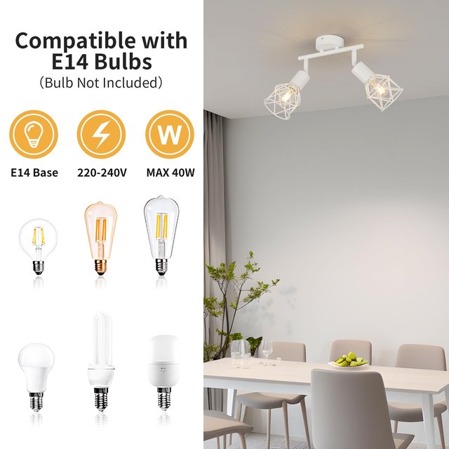 Lámpara de techo moderna industrial blanco nueva