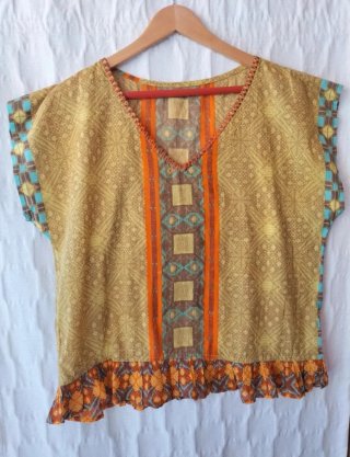 Camisa étnica bohemia vintage wax