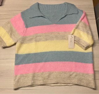 Jersey rayas cuello polo. Nuevo a estrenar.