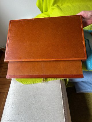Organizador de relojes madera maciza antiguo