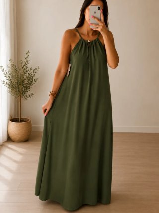 Vestido longo verde