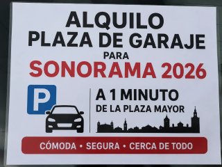 Plaza garaje para SONORAMA  a 2minutos de la plaza