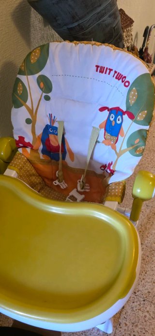 Trona bebé con funda lavable