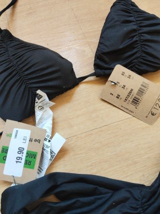 Bikini Tezenis fruncido negro Talla S