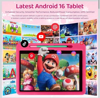 Tablet Bambini 10 Android 16, 20GB RAM