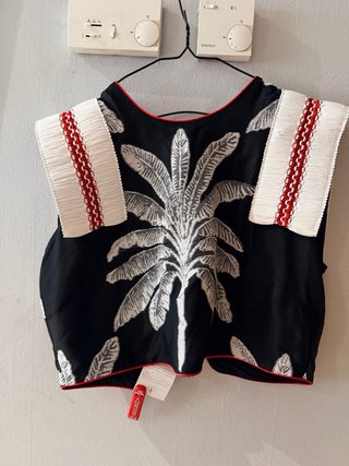 Conjunto Panambi Top y Falda Palmeras