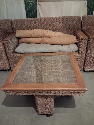 Sillones de terraza ratán y madera
