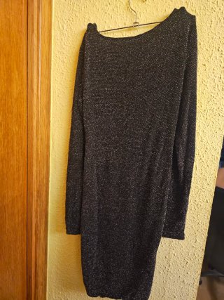 Vestido H&M negro con brillos