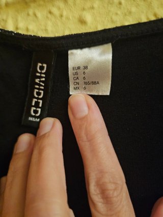 Vestido H&M negro con brillos