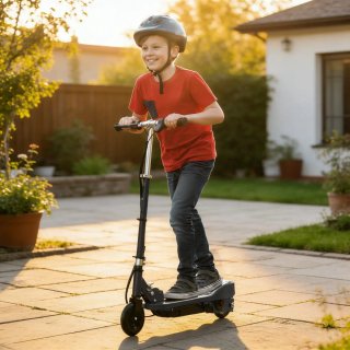 Patinete Eléctrico Negro infantil  plegable + 7 a