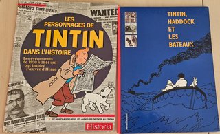 Lote 2 libros Tintin Historia y Barcos Haddock