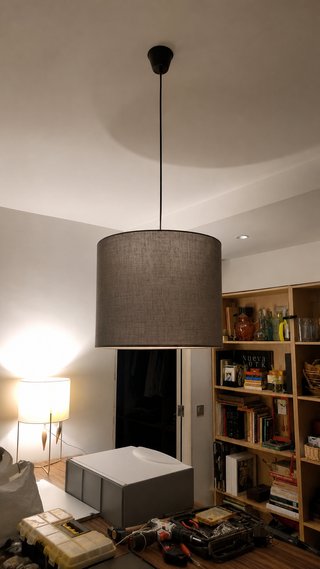 Pantalla de lámpara colgante gris 60cm
