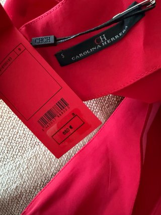 Vestido rojo midi mangas abullonadas Talla S