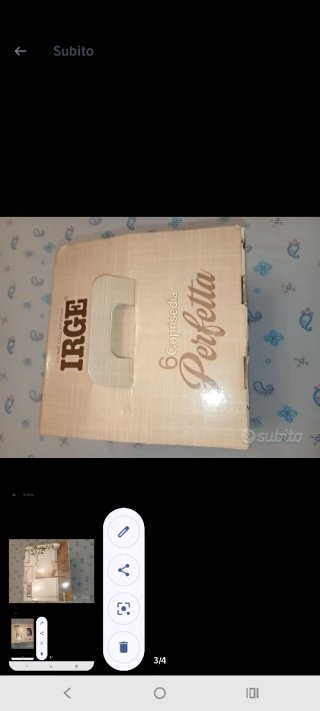 Set 6 Coprisedia IRGE Tessuto Grigio