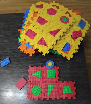 Alfombra Puzzle Goma Formas Geométricas